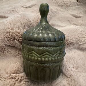 Green Decorative Jar with Lid